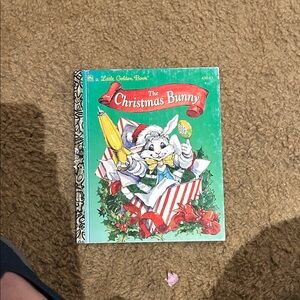Little Golden Book The Christmas Bunny - Green Hardcover Kids Book